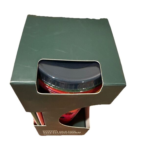 Starbucks NEW in Box Reusable Cold Cups Lids & Straws 24 Oz 5 Pieces Holiday - Picture 4 of 7